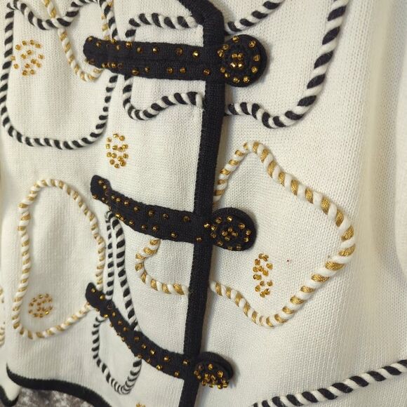 Vintage Marisa Christina - Lisa Nichols Embroidered Button Up Sweater‎ Women's M - Picture 2 of 6